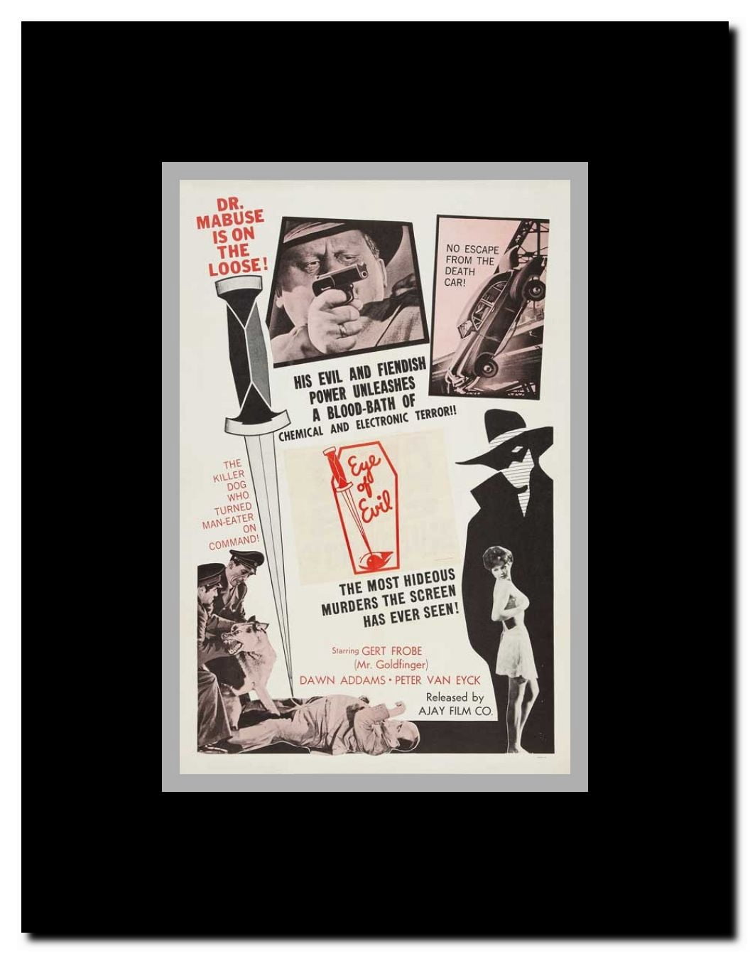 The 1 000 Eyes of Dr. Mabuse Framed Movie Poster