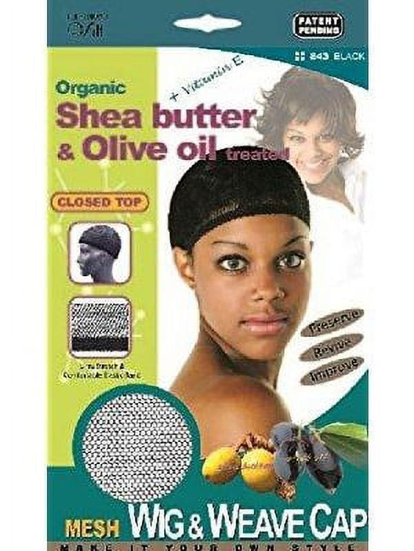 The #1 Brand QFitt] Organic Shea Butter & Olive oil treated Mesh Wig & Weave  Cap 