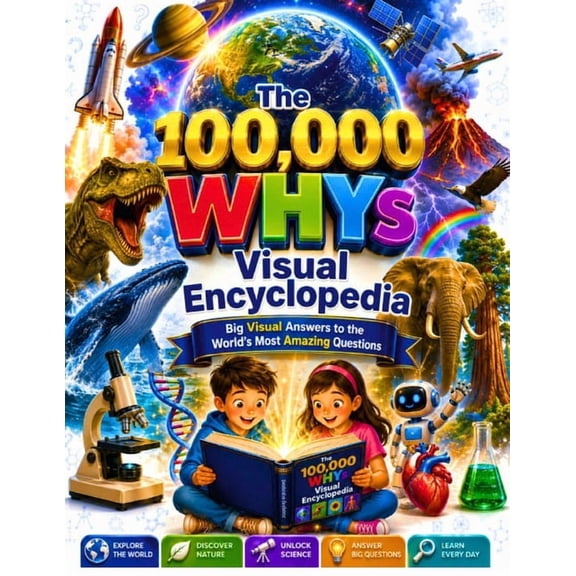The 100,000 WHYs Book Visual Encyclopedia: Big Visual Answers to the World's Most Amazing Questions (10000 Why Book For , (Paperback)