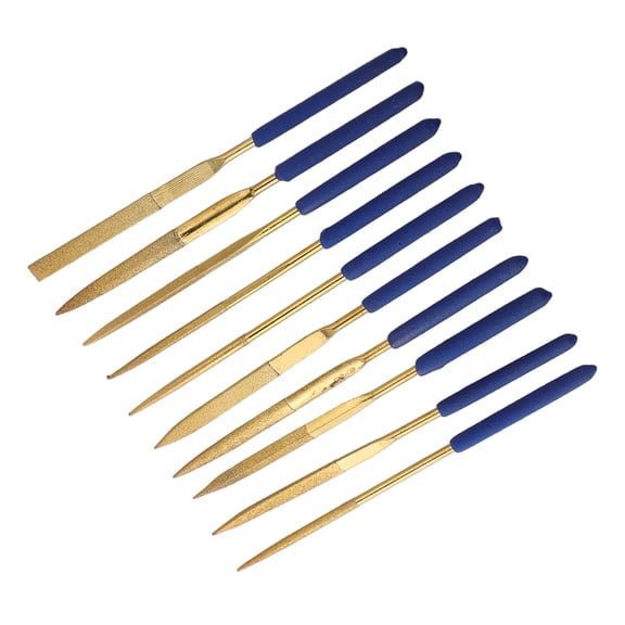 The 10Pcs Needle File Kit Essential Tools For Glass And Metal Artisans 3X140 Fangkenuo