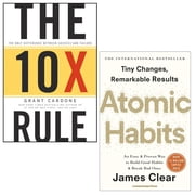 The 10X Rule [HB] & Atomic Habits [PB]   2 Books Collection Set by Grant Cardone & James Clear | Success, Productivity & Personal Development Books