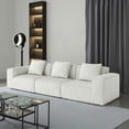 thumbnail image 1 of Modern Simple Fabric Three-Seat Sofa 118-inch with Soft Corduroy Cloud Velvet and Free Conversion, 1 of 8