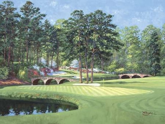 The 11th At Augusta-White Dogwood Canvas Art - Bernard Willington (18 x 24)