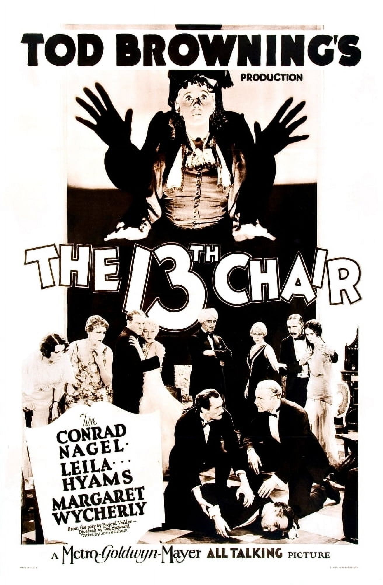 The 13Th Chair Us Poster Center: Madge Evans 1937 Movie Poster