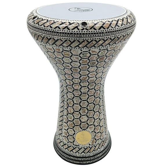 The 17'' Egyptian Legend Mother of pearl Gawharet El Fan Darbuka Doumbek