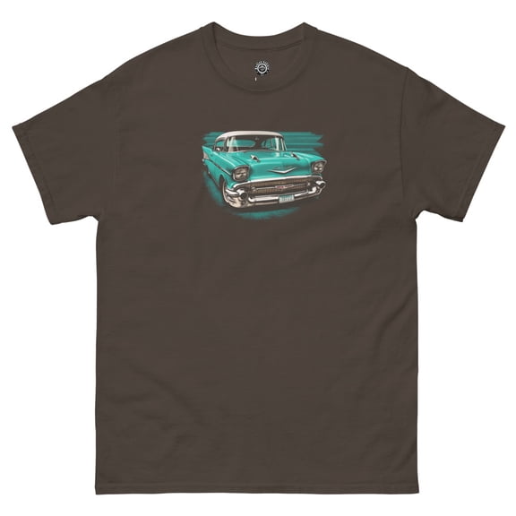 The 1957 Chevrolet Bel Air Classic T-Shirt (Dark Chocolate, XL)