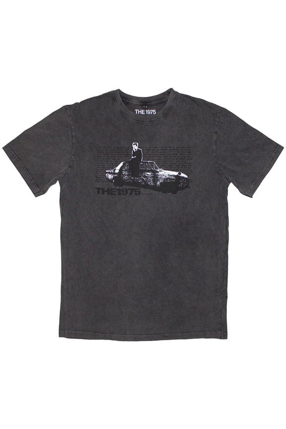 The 1975 Unisex Stone Wash T-Shirt: Car Photo Stone Wash (XX-Large)
