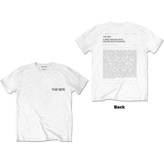 The 1975 Unisex T-Shirt A Brief Inquiry (Back Print) (X-Large)