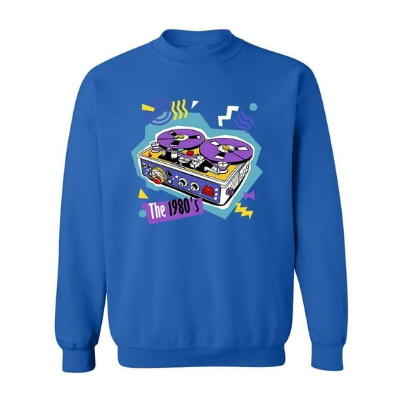 The 1980's Turntable Sweatshirt Men -Image by Shutterstock, Male XX-Large