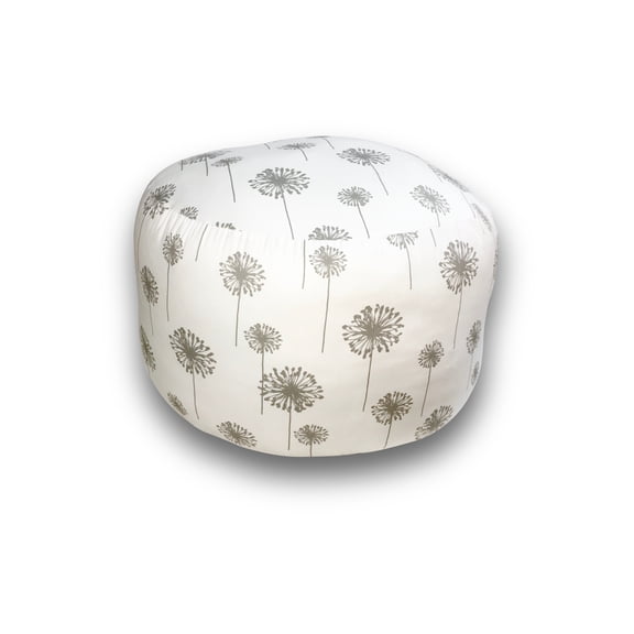 The 1st Chair Pillow Poufette Round - Heathered Dandelion Fabric
