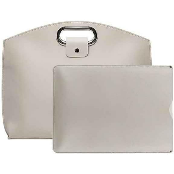 The 2-Piece Set: Sophisticated Business Waterproof Leather Laptop & Tote Set, 14-16 Inch Women's Laptop Bag