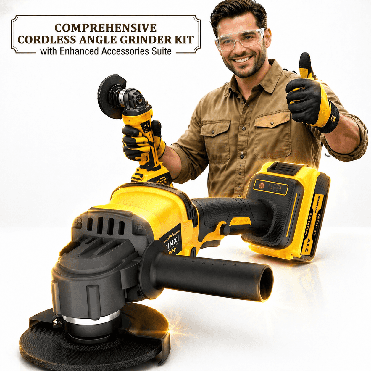 The 2026 new lithium angle grinder is equipped with multi speed regulation, rust removal and polishing machine