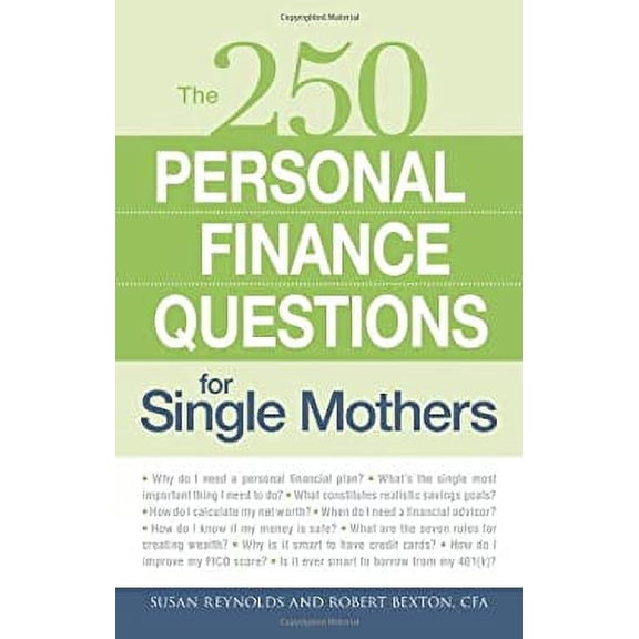 Pre-Owned The 250 Personal Finance Questions for Single Mothers (Paperback) 1598699652 9781598699654