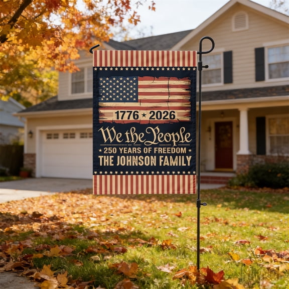 The 250th Anniversary Series Garden Flag Of The United States This Commemorative Flag Is Multifunctional And Can Adapt To Any Environment Black
