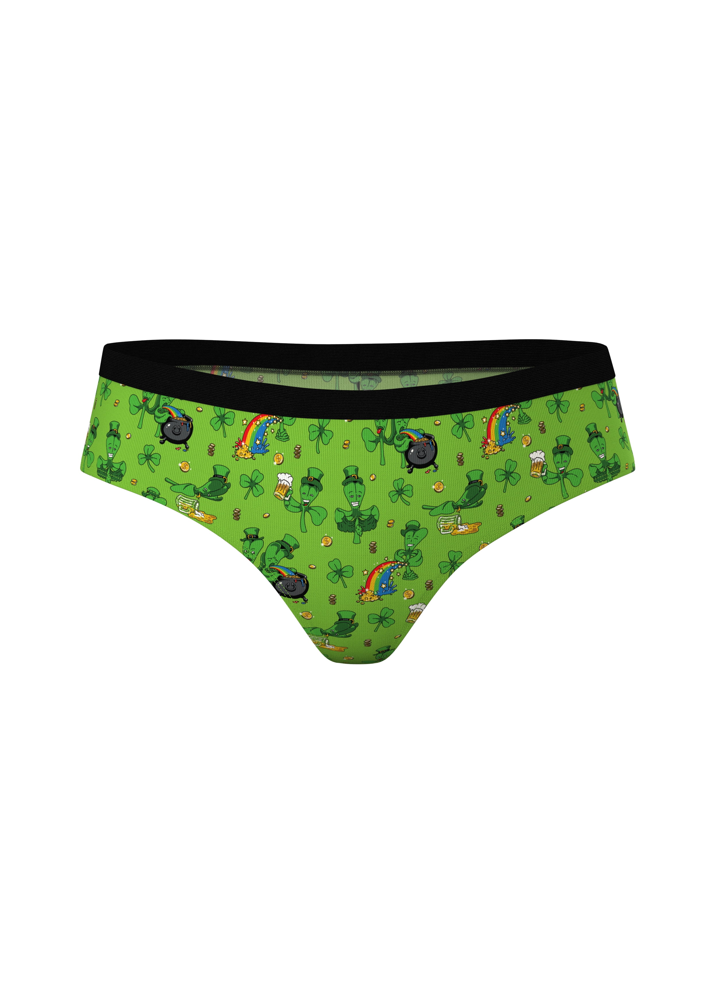 SN-C3-1 Italy Yamamay Leaf Green See-Through Lace Cheeky Hipster