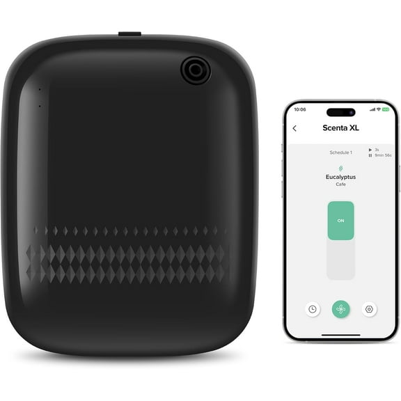 The 400mL capacity smart scent air diffuser is a waterless essential oil diffuser for both household and commercial use