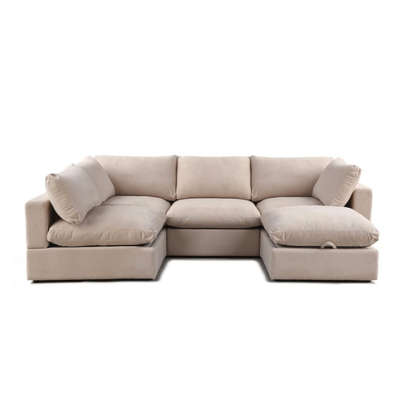 The 5-Piece Comfy Cloud Couch, Beige