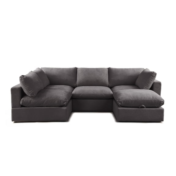 The 5-Piece Comfy Cloud Couch, Dark Gray
