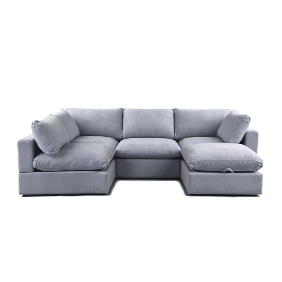 The 5-Piece Comfy Cloud Couch, Light Gray