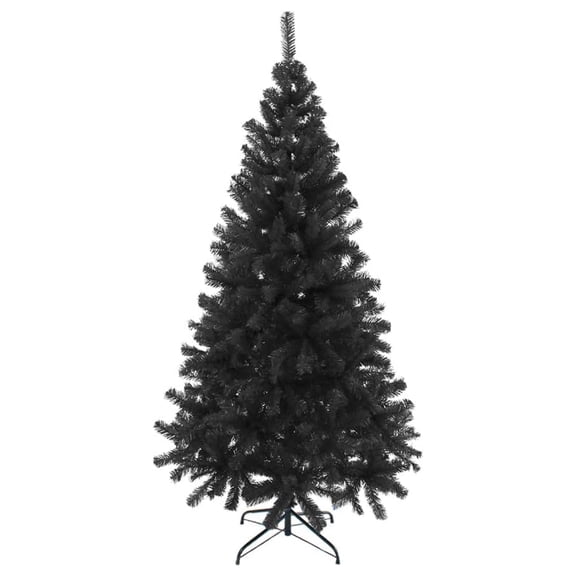 The 6' Black Canadian Pine Christmas Tree | 817 Tips, Dia 40" | Includes Metal Stand (PVC-6BLK)