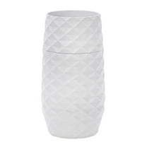 The 7.5" Amaranth Vase For Easy Water Draining and Stem Access (White)