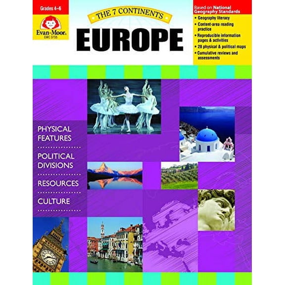 Pre-Owned 7 Continents: Europe, Grade 4 - 6 Teacher Resource (Paperback) 1609631307 9781609631307