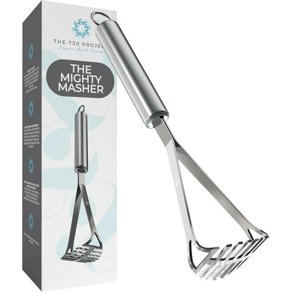 Stainless Steel Baby Food and Potato Masher with Small Head for BLW, Fruits, and Soft Small Batches