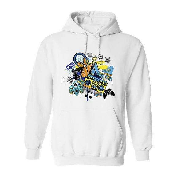 The 80's Cool Hoodie Men -Image by Shutterstock, Male Medium