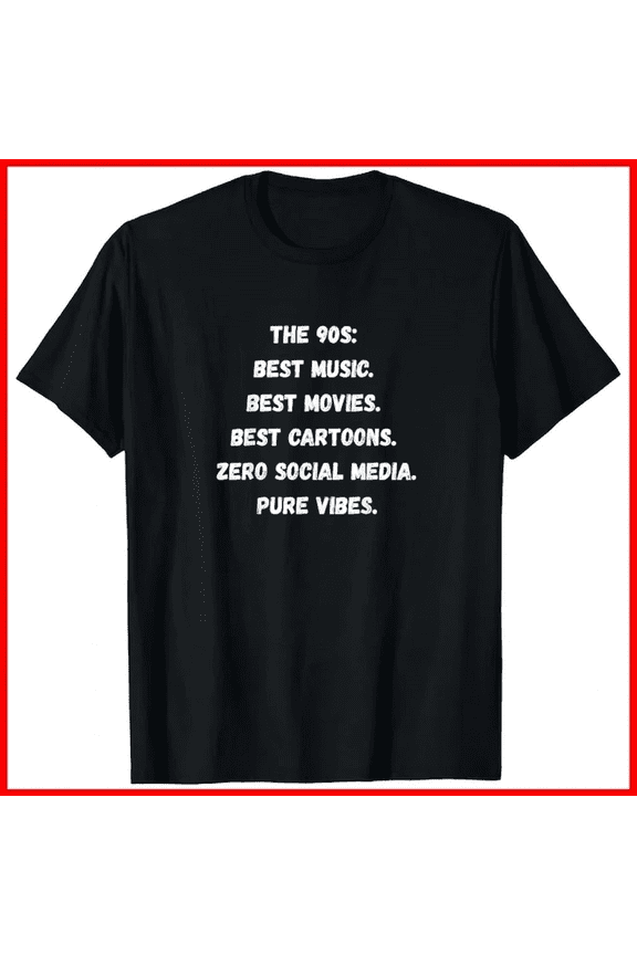 The 90s Music Movies Cartoons Retro Childhood Nostalgia Slog Unisex T-Shirt, up to size 5XL