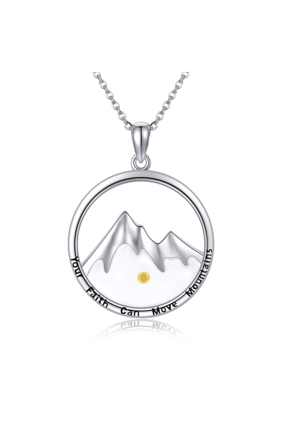 The 925 sterling silver Grass Seed Mountain necklace is a jewelry gift for Women