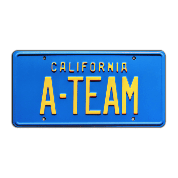 The A-Team | GMC Van | A-TEAM | Metal Stamped Vanity License Plate