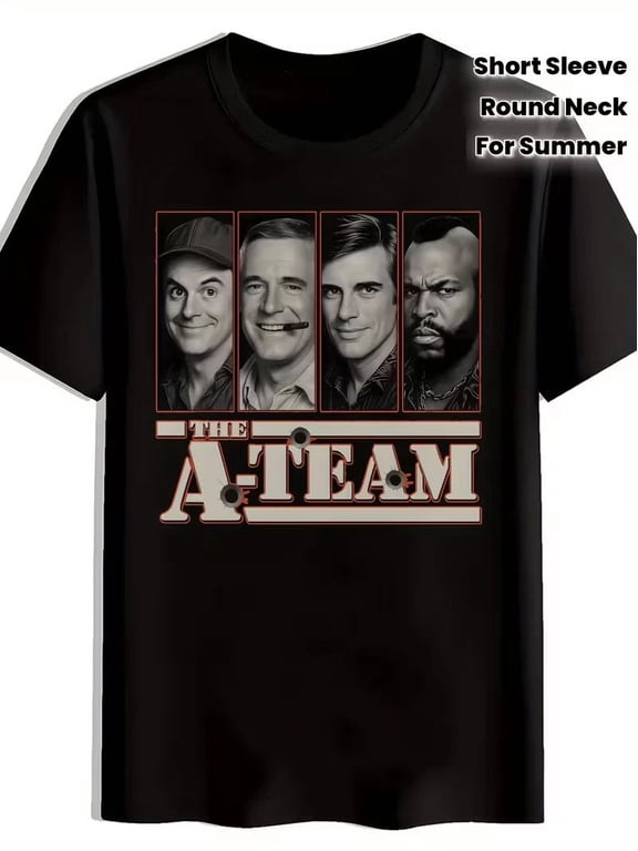 The A Team Graphic Print Classic Movie Retro Design T-Shirt,S-5XL