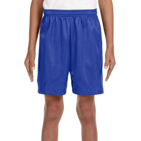 The A4 Youth Six Inch Inseam Mesh Short - ROYAL - M
