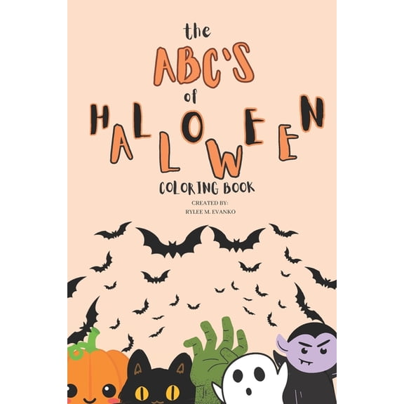 The ABC's of Halloween: Coloring Book, (Paperback)