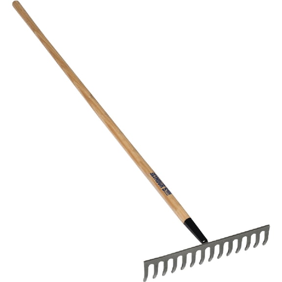 Razor-Back 63112 Steel Level Head Rake, 14 Tines, Steel, Wood Handle