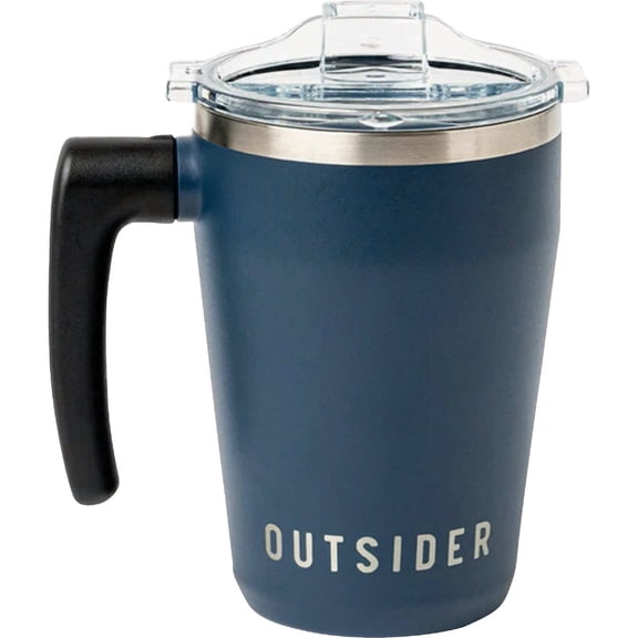 OUTSIDER - Stainless Steel Vacuum Insulated Coffee Mug with Handle - Spill Proof Travel Tumbler, 17 oz Navy