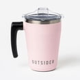 thumbnail image 1 of OUTSIDER The AM 17 oz Stainless Steel Vacuum Insulated Coffee Mug with 180° Rotating Swivel Handle and Lockable Spill Proof Lid – Travel Tumbler for Outdoor, Home & Office - Pink, 1 of 10
