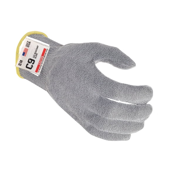 The ANSI Cut Level 5 C9 Glove 10 Gauge, 21CFR Component Materials-Approved for Food Contact, Sold by Each (Large)