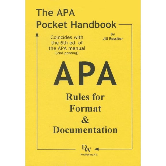 Pre-Owned The APA Pocket Handbook (Paperback)