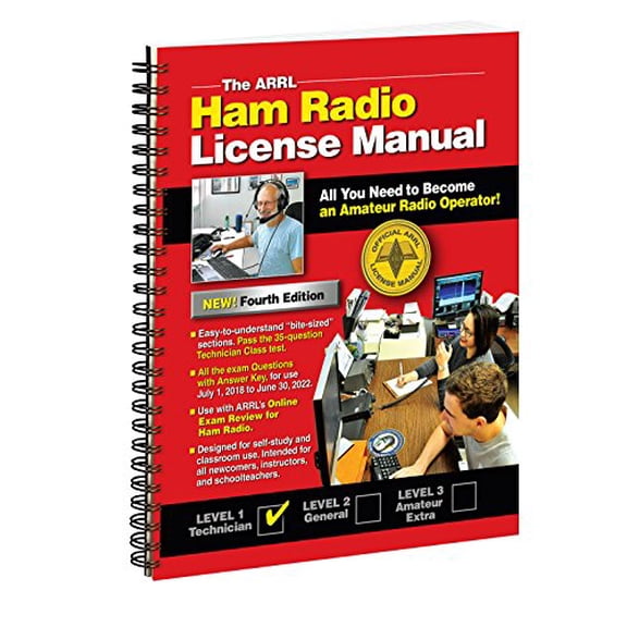 Pre-Owned The ARRL Ham Radio License Manual Spiral - Easy Amateur Technician Operators Study Guide - With Sample Test Questions