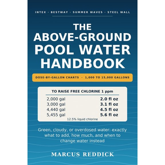 The Above-Ground Pool Water Handbook: Dose-by-Gallon Charts for 1,000 to 15,000 Gallon Pools - Clear Water, Fewer Chemic, (Paperback)
