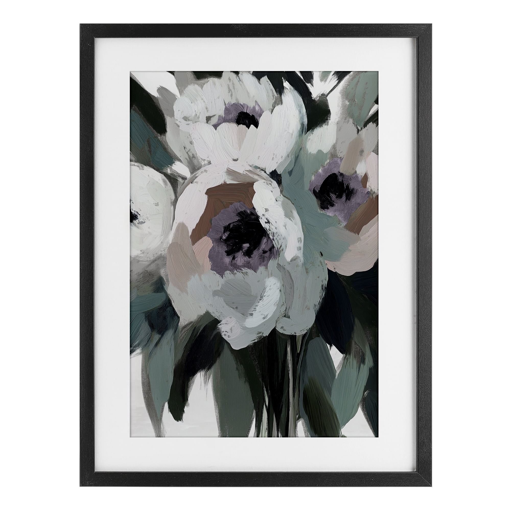 The Absence of Sorrow Black Framed Print Under Glass, design by Annabelle Hall