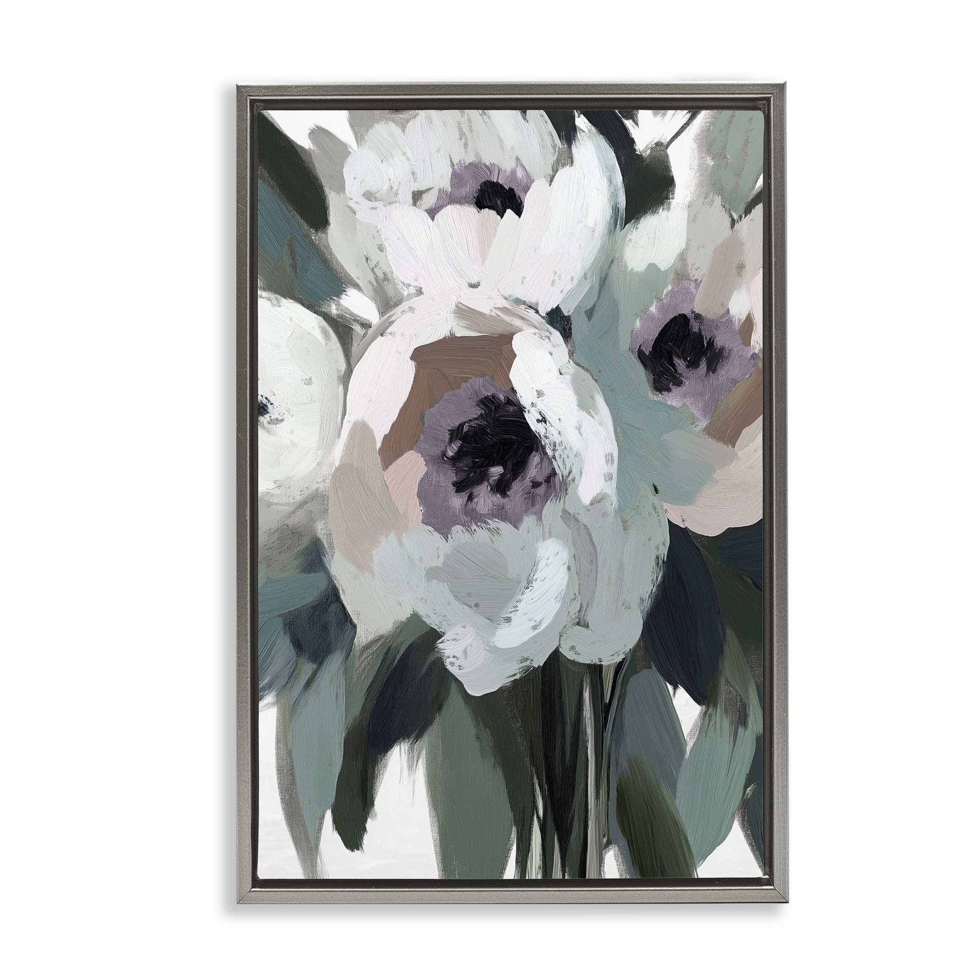 The Absence of Sorrow Gray Framed Floater Canvas Wall Art, design by Annabelle Hall