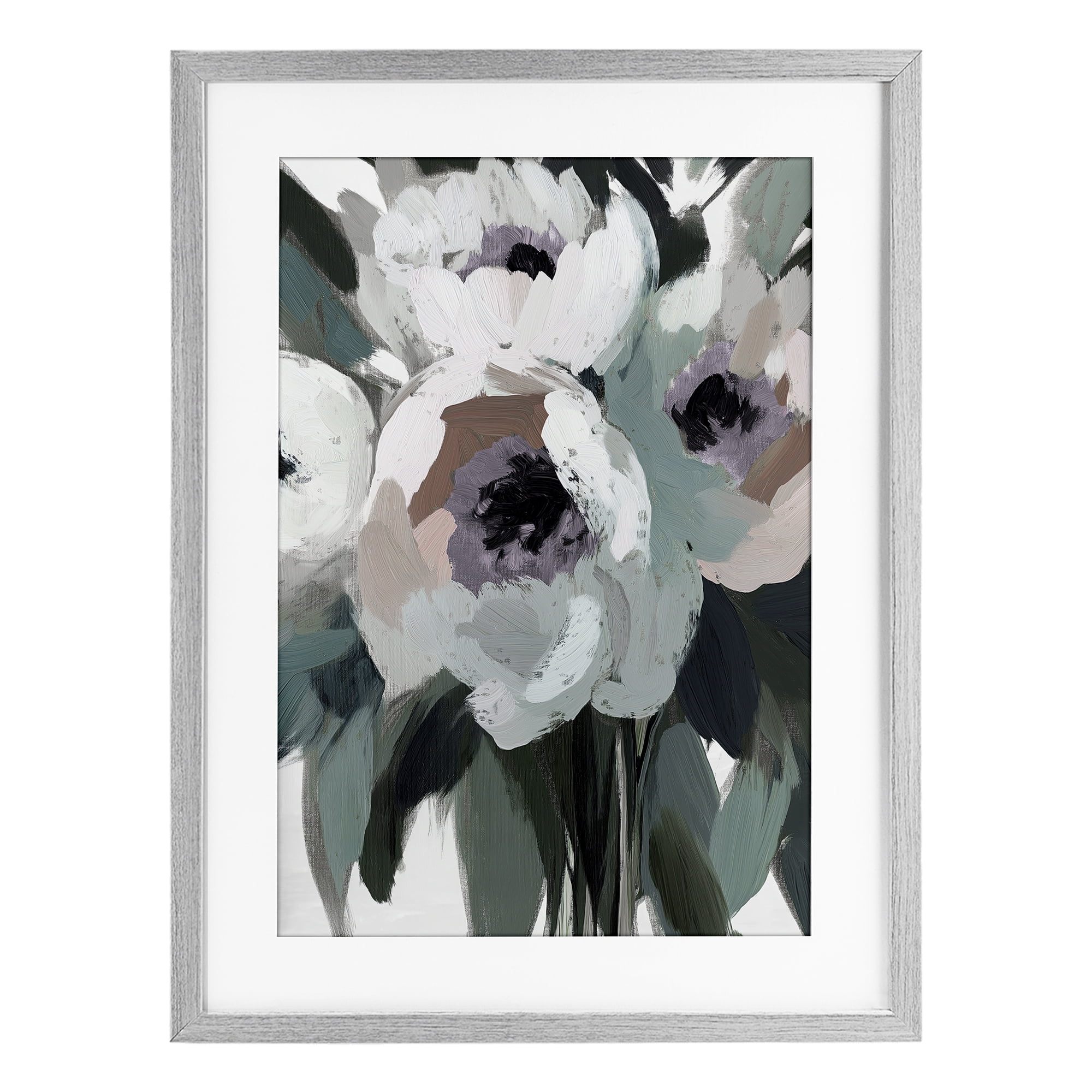 The Absence of Sorrow Gray Framed Print Under Glass, design by Annabelle Hall