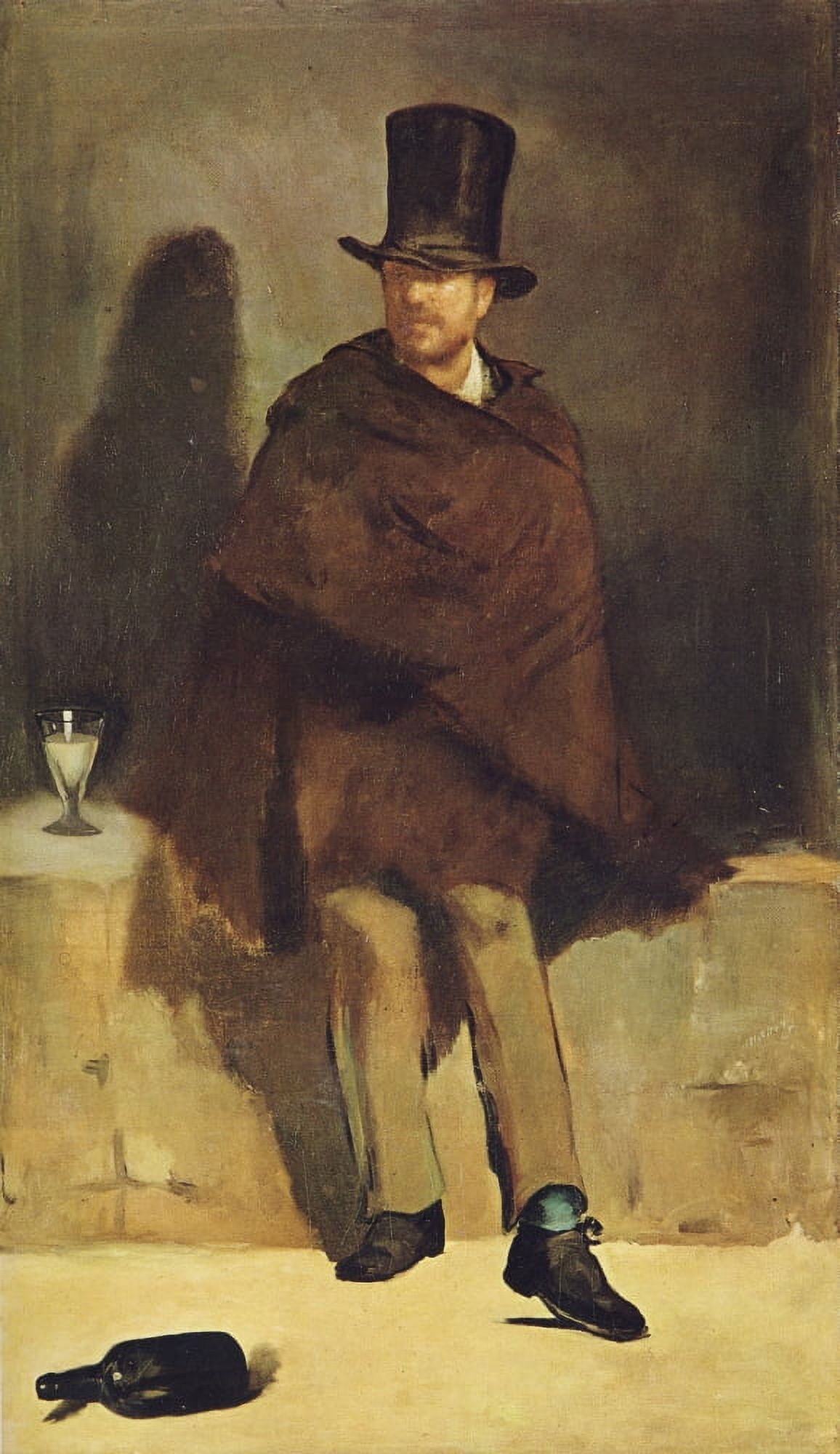 The Absinthe drinker 1858-9 Canvas Art - Ôø?douard Manet (24 x 36)