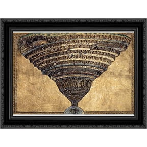 The Abyss of Hell 24x20 Black Ornate Wood Framed Canvas Art by Botticelli, Sandro
