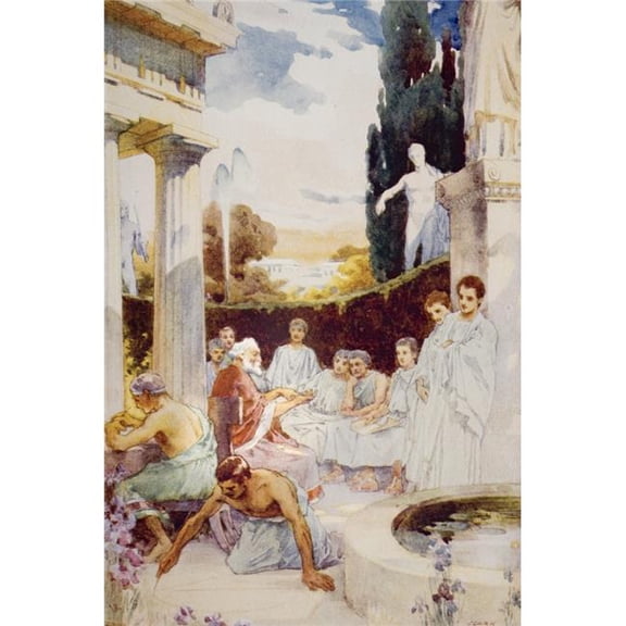 The Academy At Athens by James Clark From The Book The Outline of History by HGWells Volume 1 Published 1920 Poster Print - Large - 24 x 36
