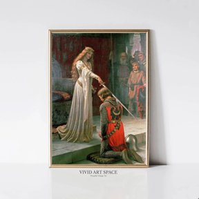 The Accolade Pre-Raphaelite Art Print, Unframed Paper Poster 8x10in