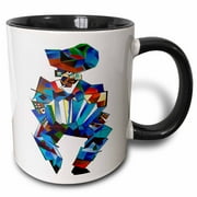 The Accordion Player - accordion, blue, concertina, cubism, latin america, melodeon, squeezebox 11oz Two-Tone Black Mug mug-49386-4
