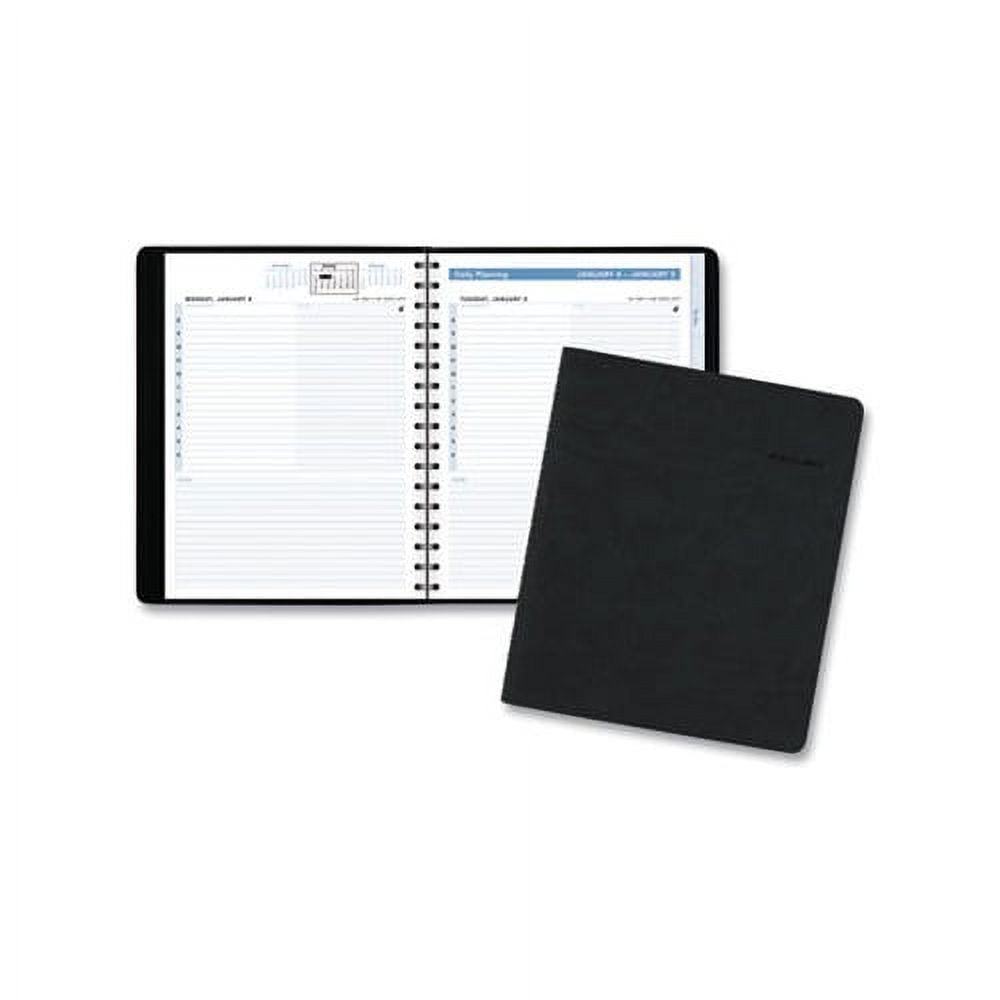 The Action Planner Daily Appointment Book 8.75 x 6.5, Black, 2022
